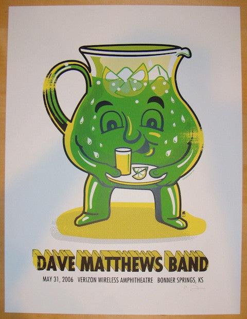 2006 Dave Matthews Band - Bonner Springs Silkscreen Concert Poster by Methane