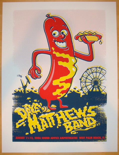 2006 Dave Matthews Band - West Palm Beach Silkscreen Concert Poster by Methane