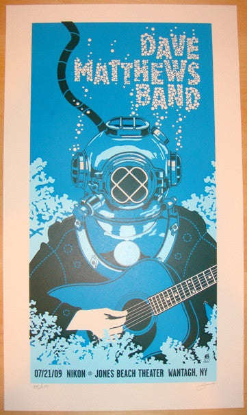 2009 Dave Matthews Band - Wantagh I Silkscreen Concert Poster by Methane