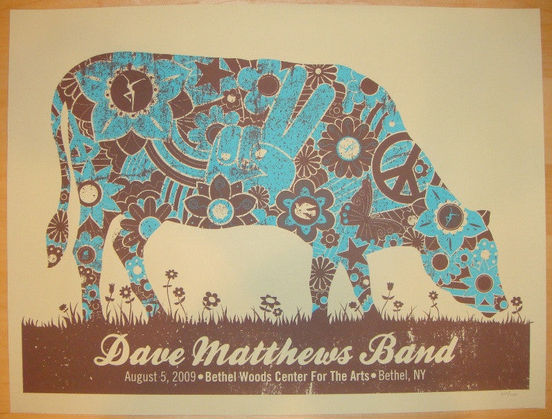 2009 Dave Matthews Band - Bethel Silkscreen Concert Poster by Methane