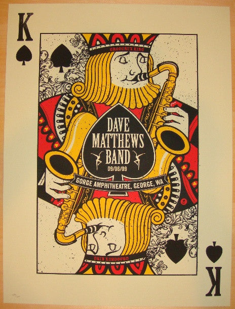 2009 Dave Matthews Band - Gorge III Concert Poster by Methane