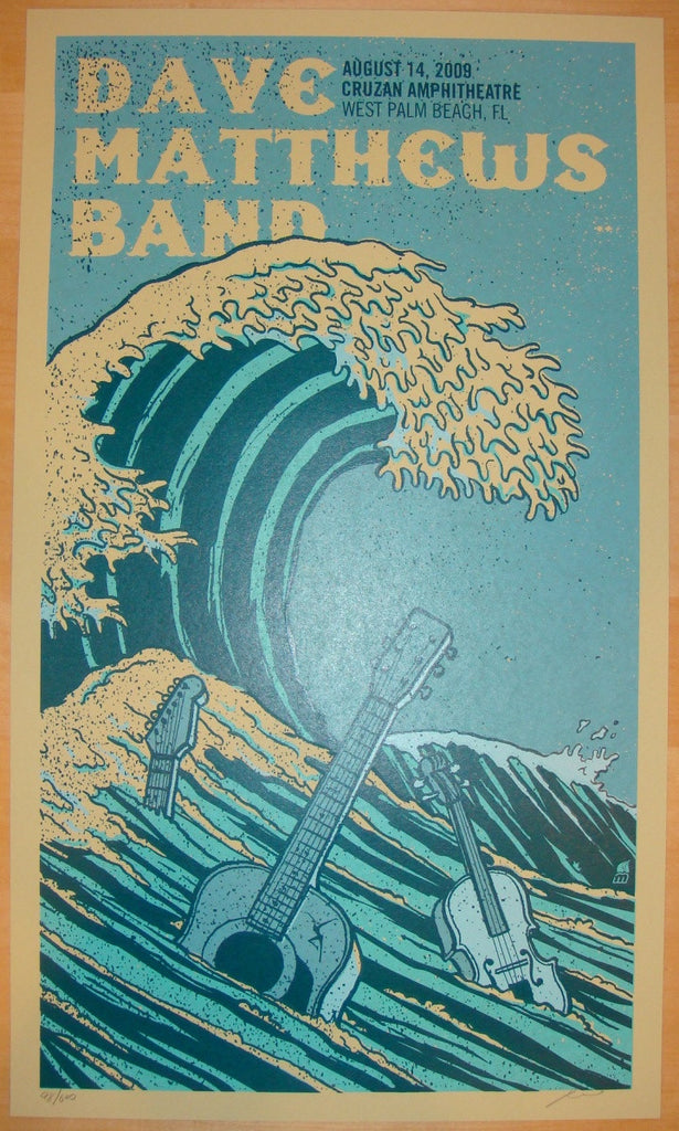 2009 Dave Matthews Band - West Palm I Silkscreen Concert Poster by Methane