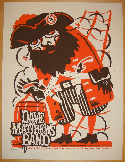 2010 Dave Matthews Band - Charleston Silkscreen Concert Poster by Furturtle