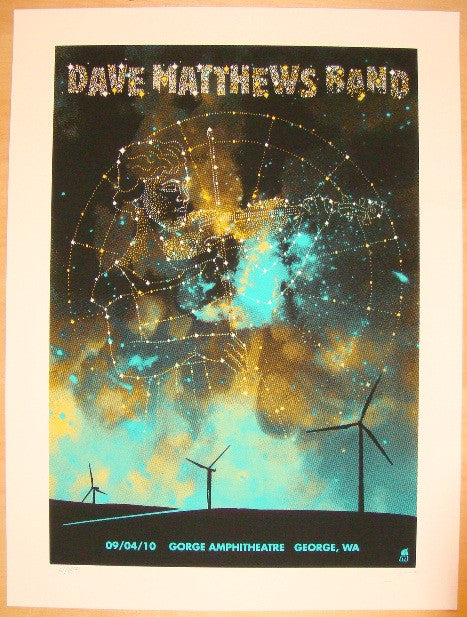 2010 Dave Matthews Band - Gorge II Concert Poster by Methane