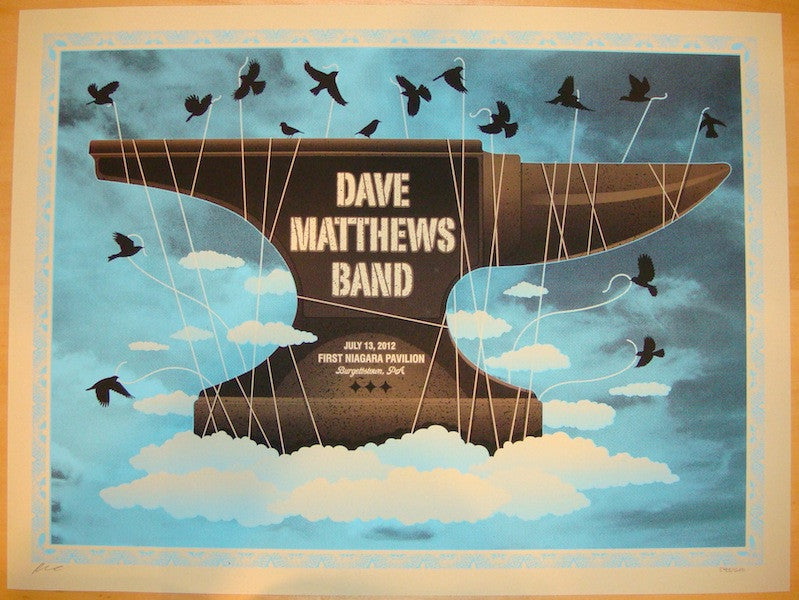 2012 Dave Matthews Band - Burgettstown I Silkscreen Concert Poster by Methane