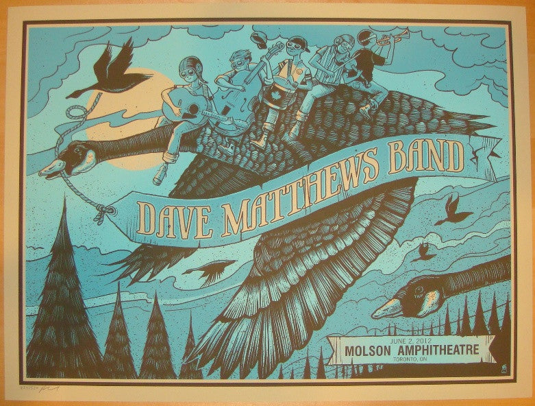 2012 Dave Matthews Band - Toronto I Silkscreen Concert Poster by Methane