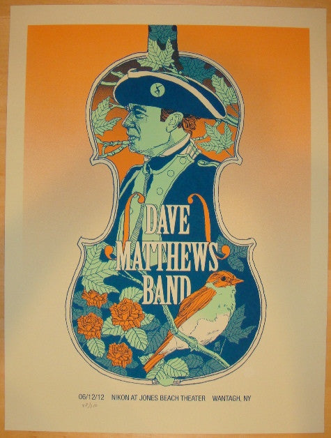 2012 Dave Matthews Band - Wantagh I Concert Poster by Methane