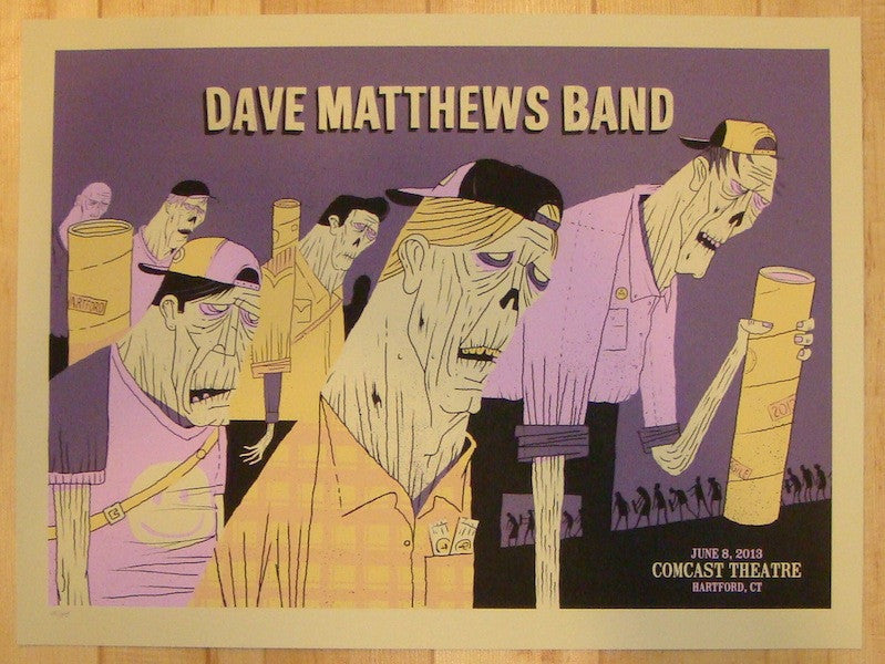 2013 Dave Matthews Band - Hartford II Silkscreen Concert Poster by Methane