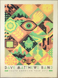 2013 Dave Matthews Band - South America Concert Poster by Graham Erwin