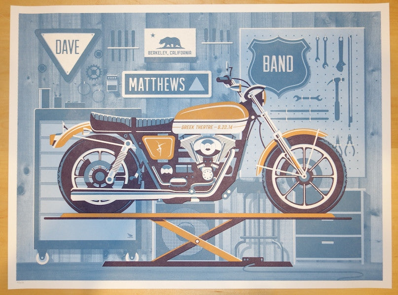 2014 Dave Matthews Band - Berkeley I Silkscreen Concert Poster by DKNG