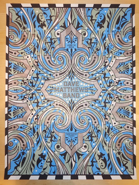 2014 Dave Matthews Band - Camden II Concert Poster by Nate Duval