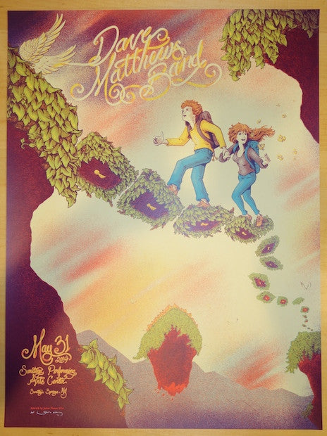 2014 Dave Matthews Band - SPAC II Silkscreen Concert Poster by James Flames