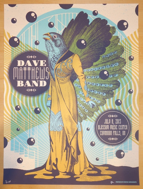 2015 Dave Matthews Band - Cuyahoga Silkscreen Concert Poster by Status Serigraph
