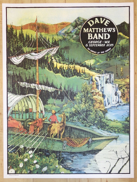 2015 Dave Matthews Band - Gorge III Silkscreen Concert Poster by Landland