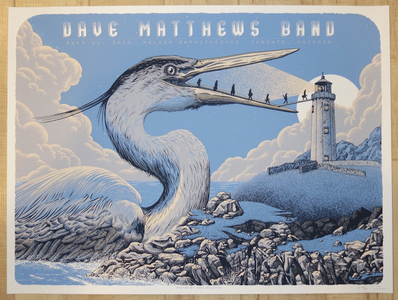 2015 Dave Matthews Band - Toronto Silkscreen Concert Poster by Neal Williams