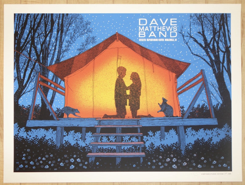 2016 Dave Matthews Band - Noblesville II Silkscreen Concert Poster by Methane