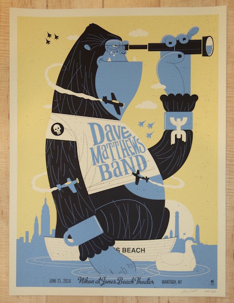 2016 Dave Matthews Band - Wantagh Silkscreen Concert Poster by Methane