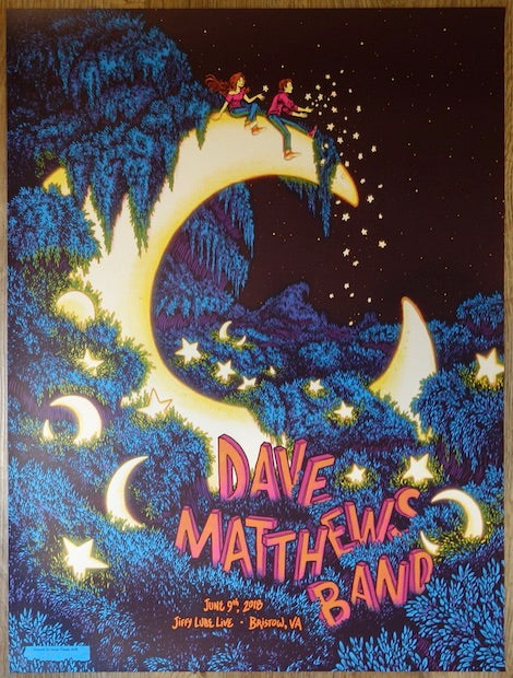 2018 Dave Matthews Band - Bristow Silkscreen Concert Poster by James Flames