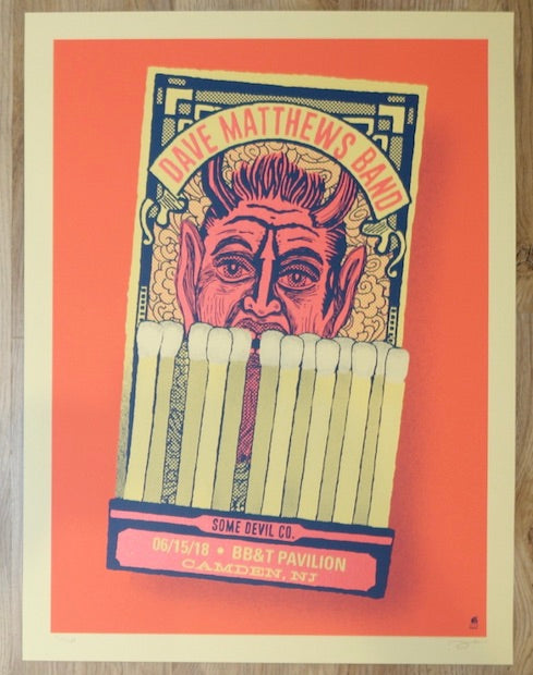 2018 Dave Matthews Band - Camden I Silkscreen Concert Poster by Methane