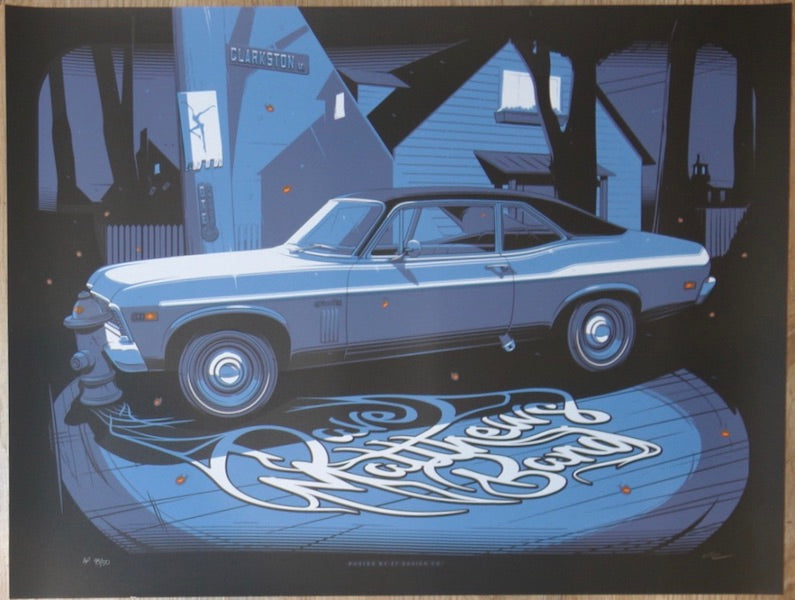 2019 Dave Matthews Band - Clarkston Silkscreen Concert Poster by Charles Crisler