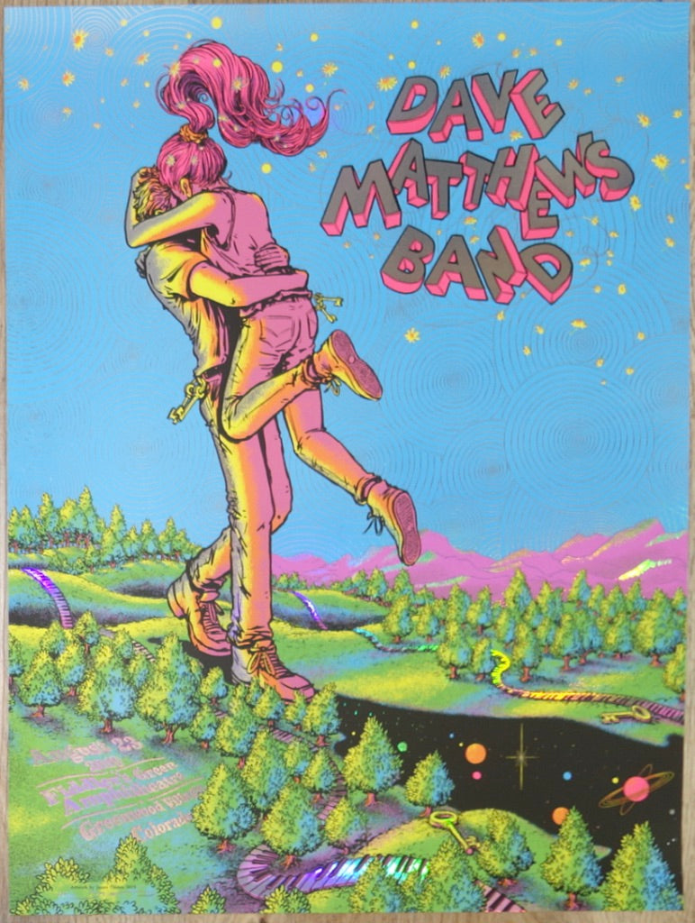 2019 Dave Matthews Band - Greenwood Village I Foil Concert Poster by James Flames