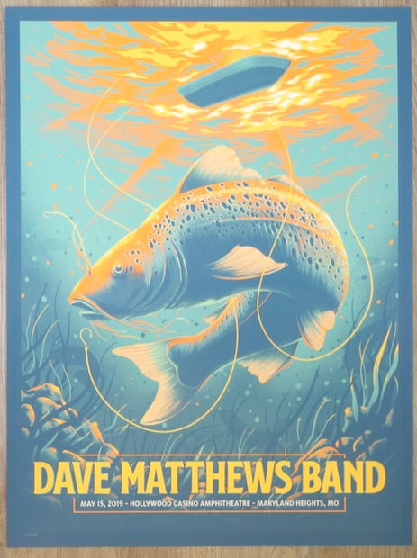 2019 Dave Matthews Band - Maryland Heights Silkscreen Concert Poster by Arno Kiss