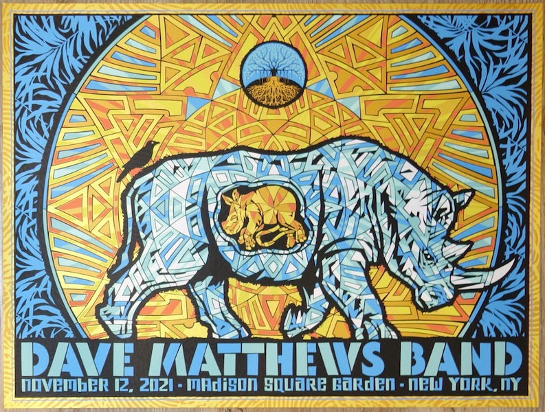 2021 Dave Matthews Band - NYC I Silkscreen Concert Poster by Todd Slater