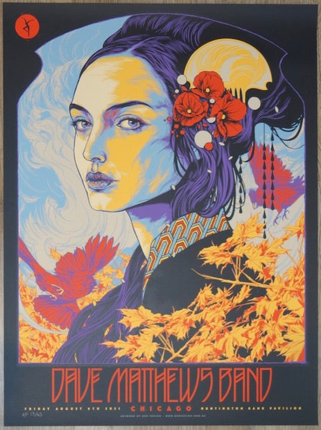 2021 Dave Matthews Band - Chicago I Silkscreen Concert Poster by Ken Taylor
