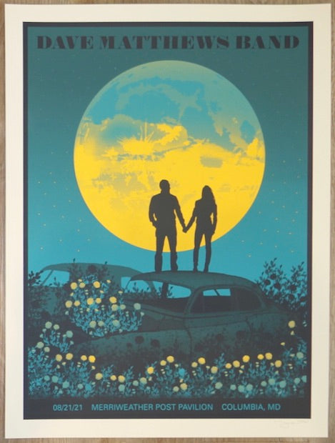 2021 Dave Matthews Band - Columbia Silkscreen Concert Poster by Methane