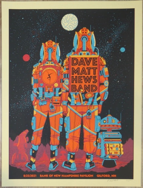 2021 Dave Matthews Band - Gilford II Silkscreen Concert Poster by Methane
