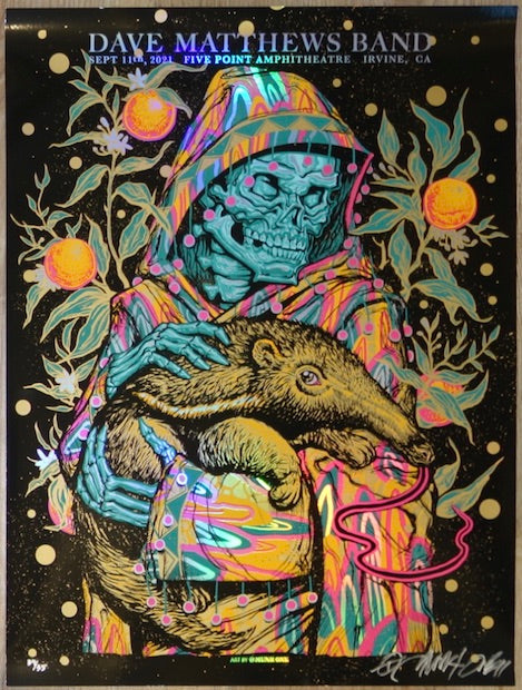 2021 Dave Matthews Band - Irvine II Foil Variant Concert Poster by Munk One