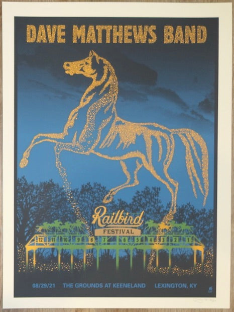 2021 Dave Matthews Band - Lexington Silkscreen Concert Poster by Methane