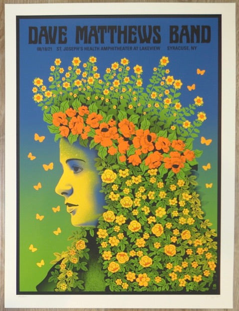 2021 Dave Matthews Band - Syracuse Silkscreen Concert Poster by Methane