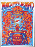 2021 Dave Matthews Band - Uncasville II Silkscreen Concert Poster by Helen Kennedy