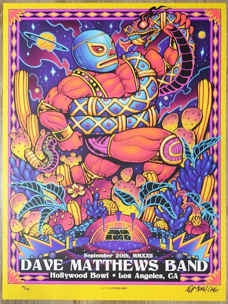 2022 Dave Matthews Band - Los Angeles II AE Concert Poster by Munk One