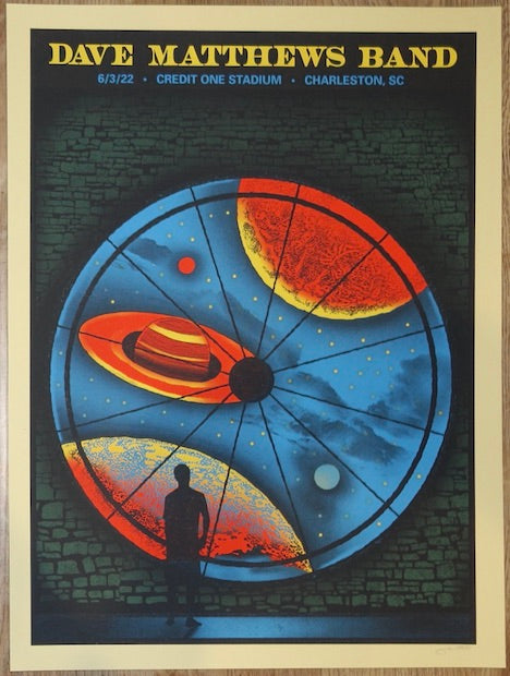 2022 Dave Matthews Band - Charleston I Silkscreen Concert Poster by Methane