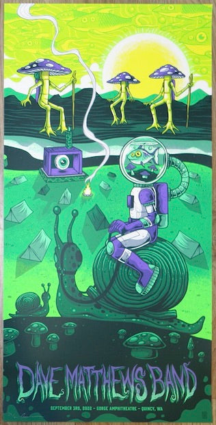 2022 Dave Matthews Band - Gorge II Silkscreen Concert Poster by Jim Mazza
