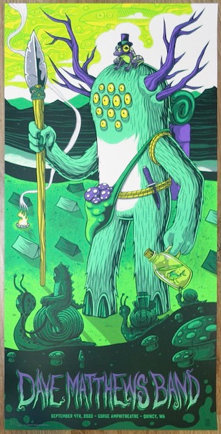 2022 Dave Matthews Band - Gorge III Silkscreen Concert Poster by Jim Mazza