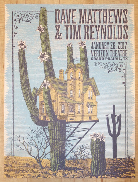 2017 Dave Matthews & Tim Reynolds - Grand Prairie Concert Poster by Status