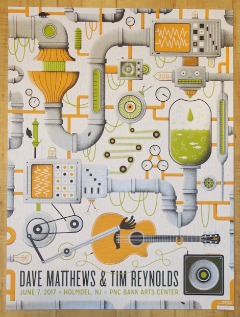 2017 Dave Matthews & Tim Reynolds - Holmdel Silkscreen Concert Poster by Half & Half