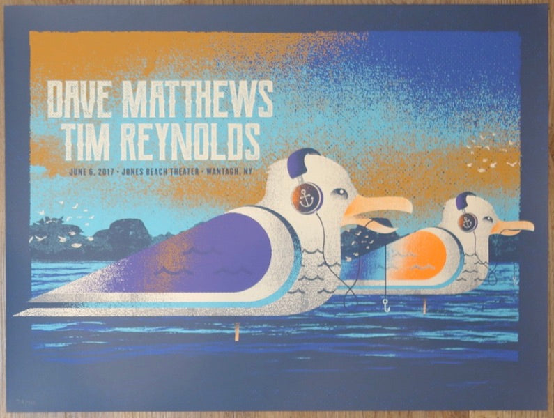 2017 Dave Matthews & Tim Reynolds - Wantagh Concert Poster by Jose Garcia