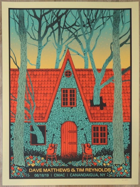 2019 Dave Matthews & Tim Reynolds - Canandaigua Concert Poster by Methane