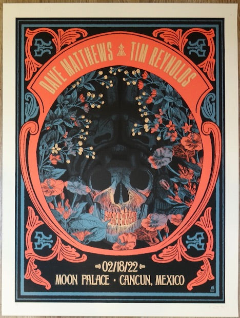 2022 Dave Matthews & Tim Reynolds - Mexico I Silkscreen Concert Poster by Methane