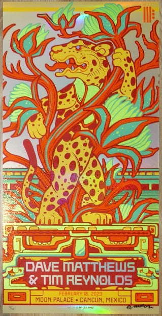 2023 Dave Matthews & Tim Reynolds - Mexico II Foil Variant Concert Poster by Munk One