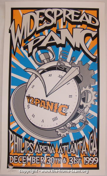 1999 Widespread Panic - Atlanta NYE Concert Poster - JT Lucchesi