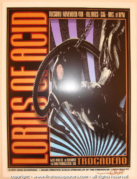 1997 Lords of Acid - San Francisco Silkscreen Concert Poster by 1997 Lords of Acid - San Francisco Silkscreen Concert Poster by