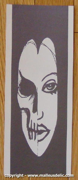 2004 "Skull Woman" Silkscreen Handbill by Malleus