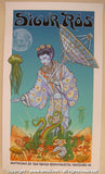 2008 Sigur Ros - Red Rocks Silkscreen Concert Poster by Emek
