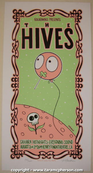 2004 The Hives - Los Angeles Silkscreen Concert Poster by Tara McPherson