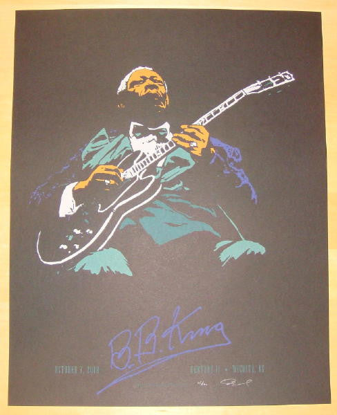 2008 B.B. King - Wichita Silkscreen Concert Poster by Billy Perkins